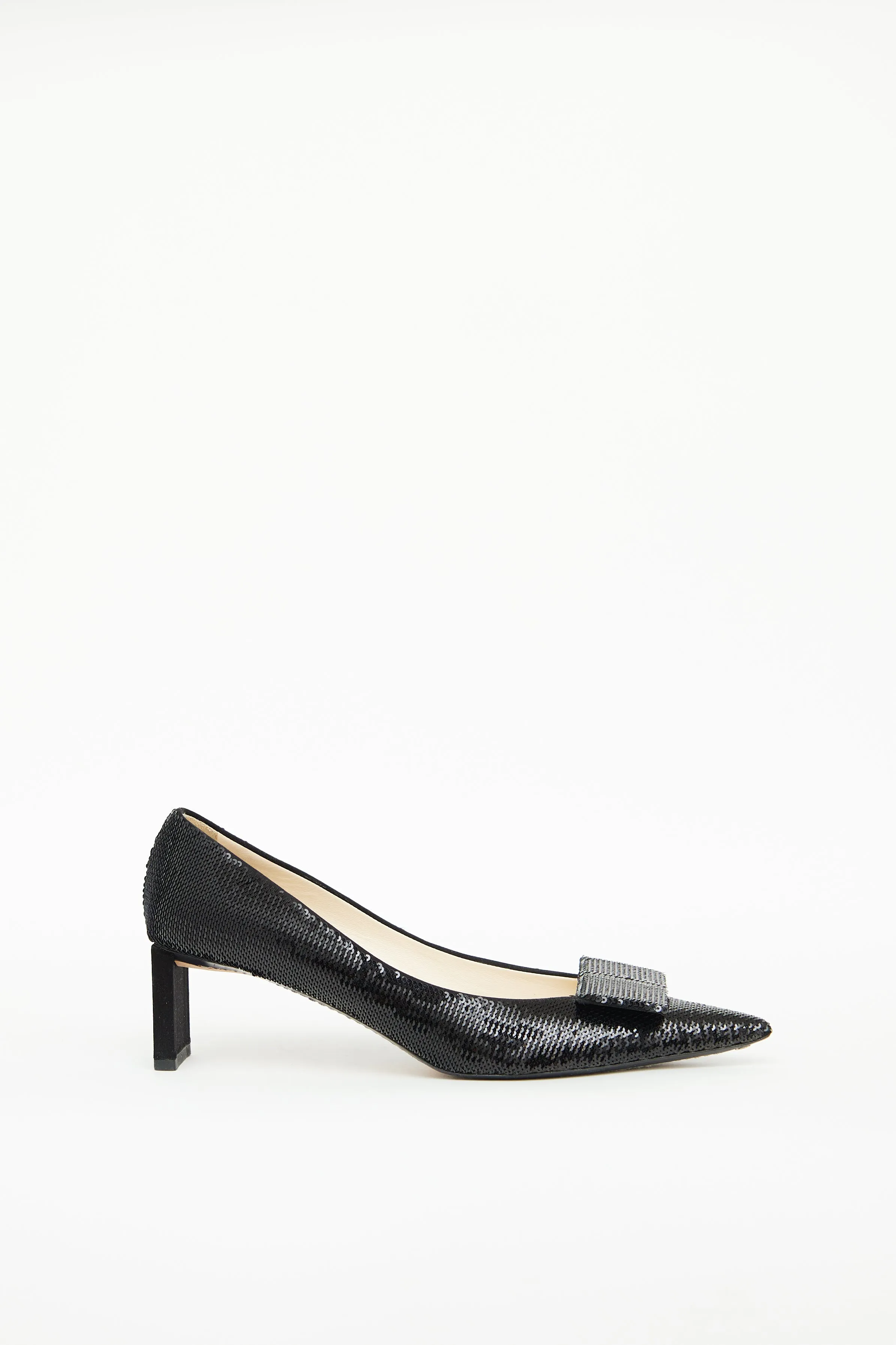 SS 2013 Black Sequin Bow Pump
