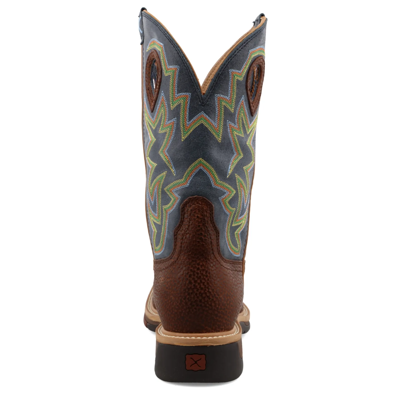 Twisted X® Men's Peanut Distressed & Navy Western Work Boots MLCW016