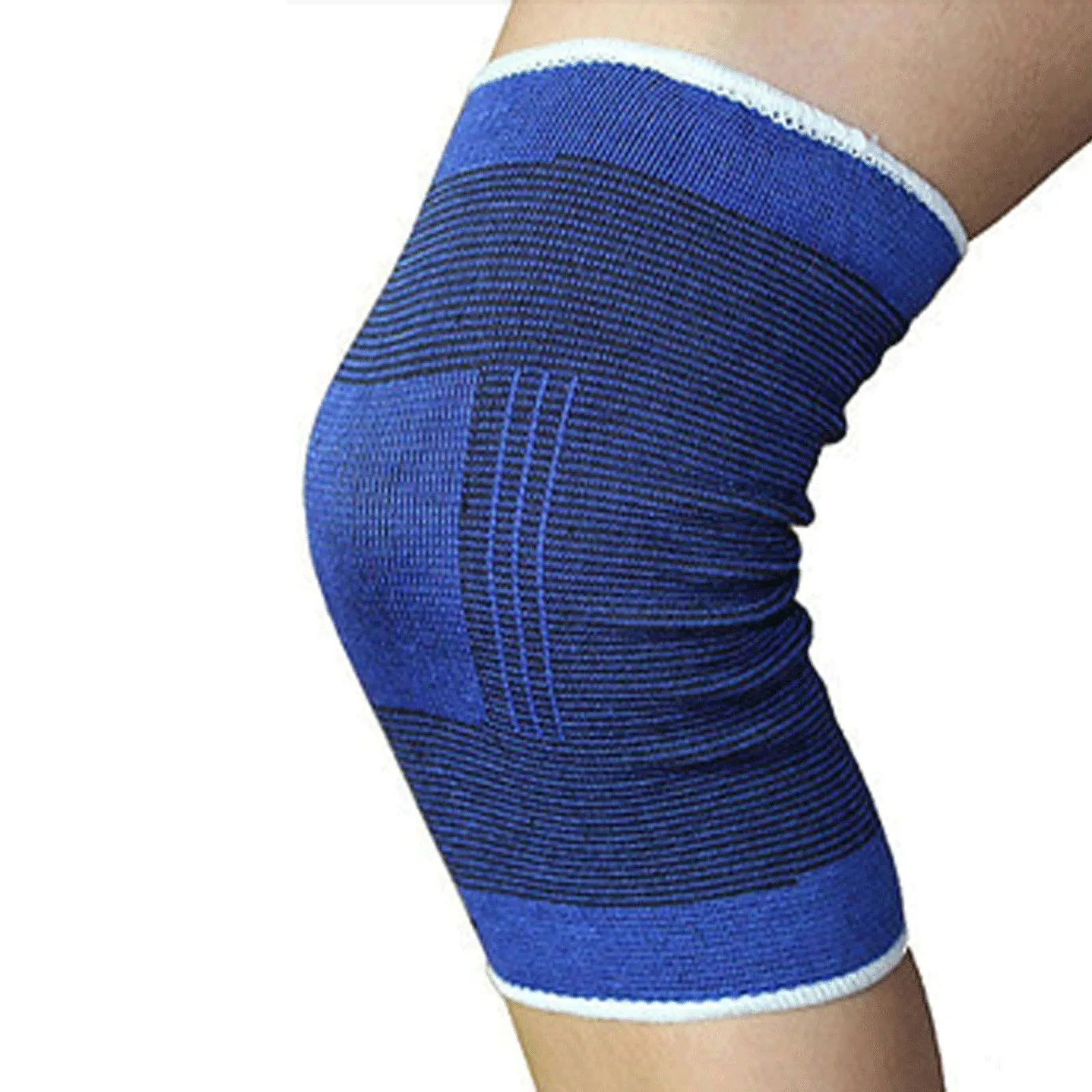 Useful Elastic Knee Support Band blue - pair
