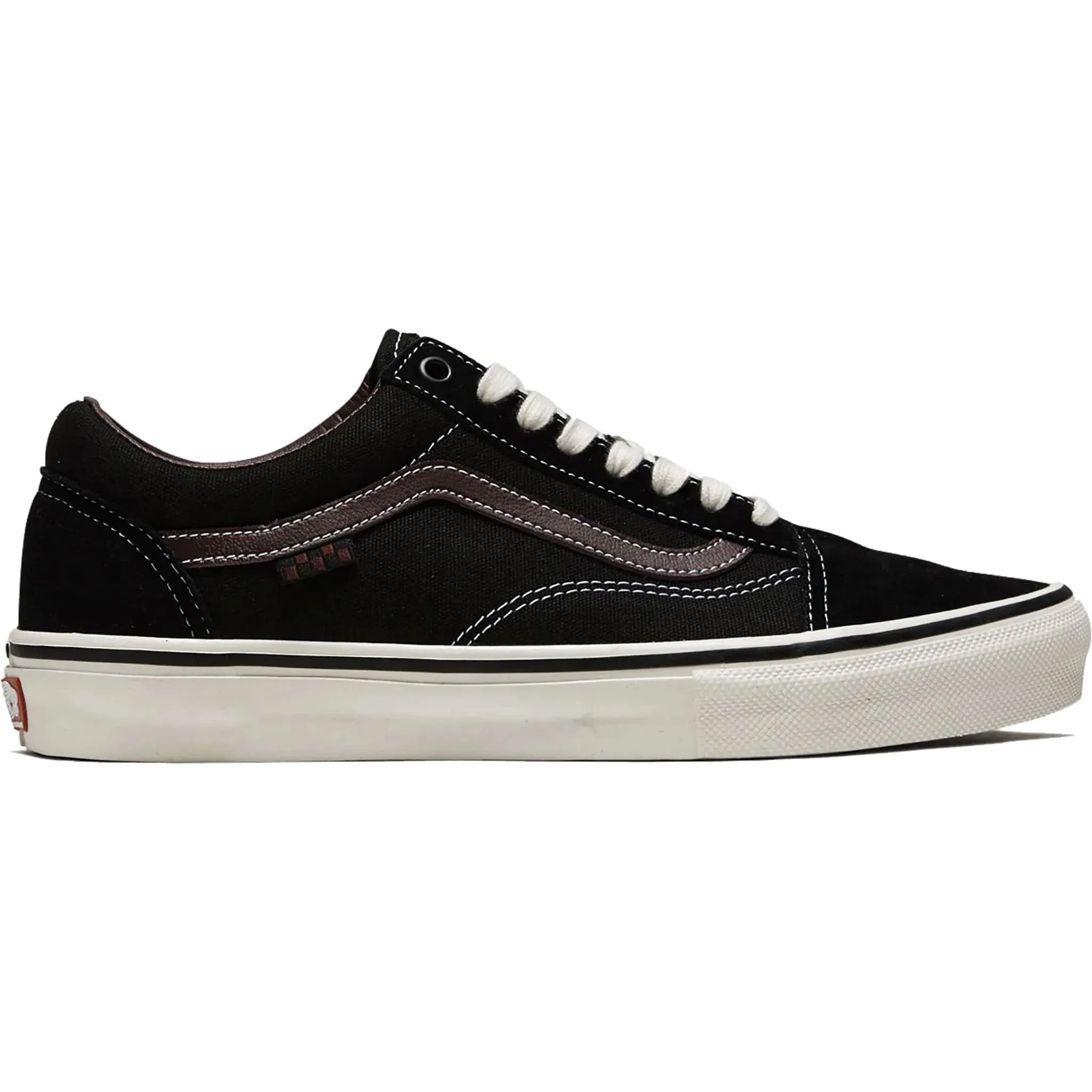 VANS Women's Jill Perkins Skate Old Skool Shoes Black/Burgundy