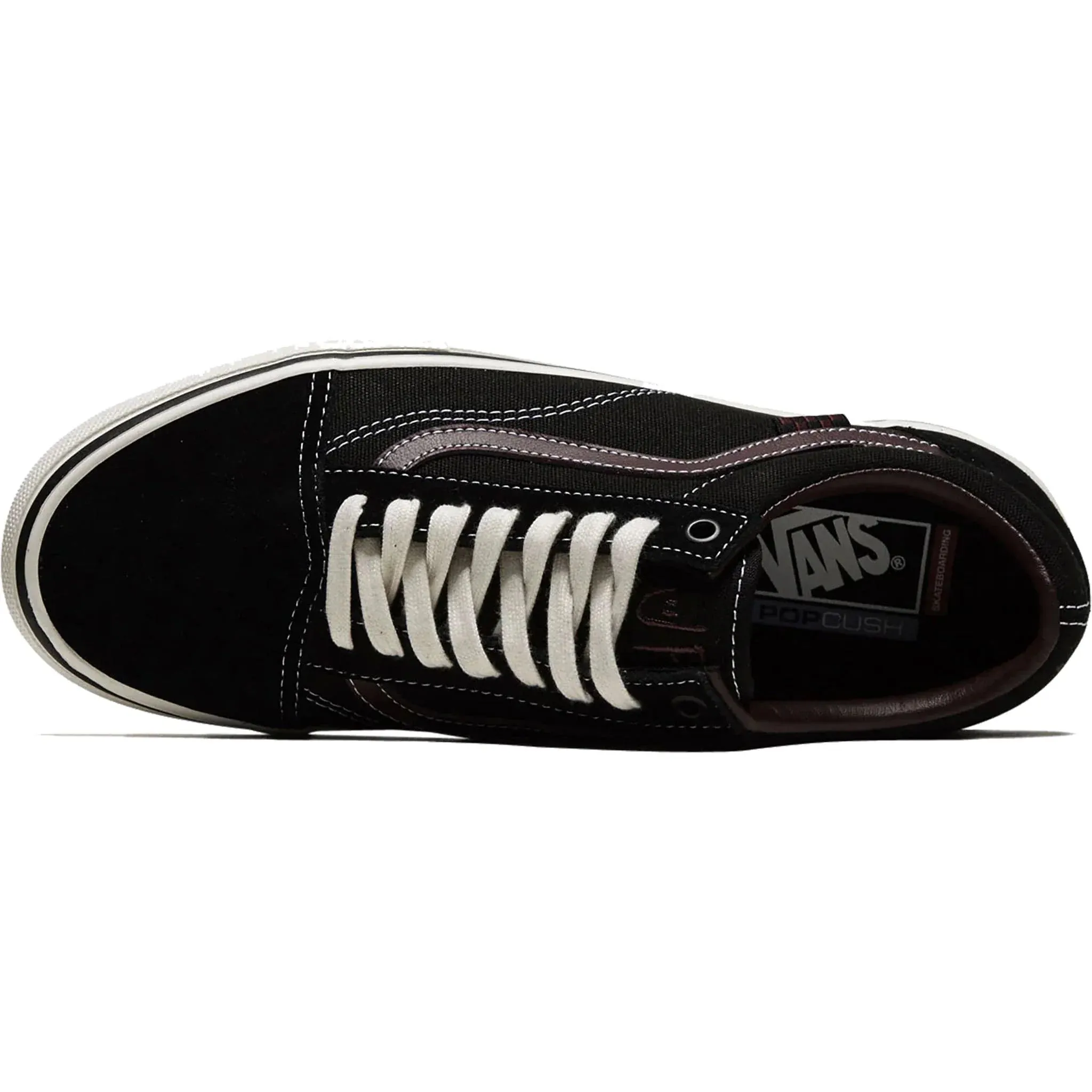 VANS Women's Jill Perkins Skate Old Skool Shoes Black/Burgundy