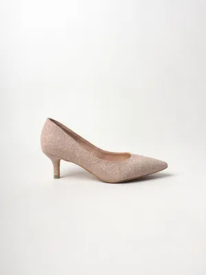 VISHA Glitter Pumps on Kitten Heel
