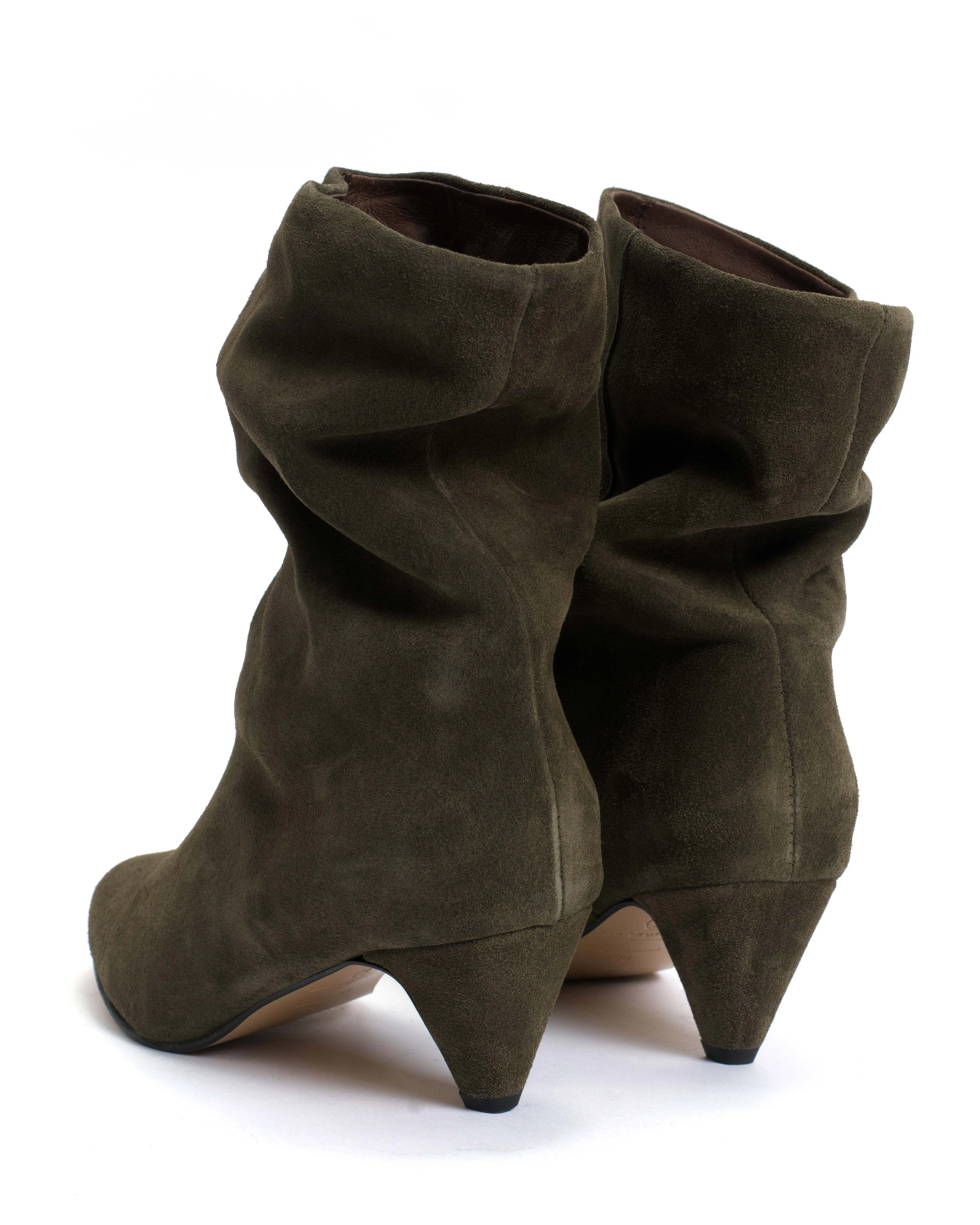 Vully 50 stiletto Calf suede Moss Green