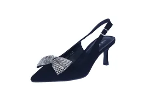 WOMAN'S HEELS BLACK/GLITTER NUB BETTY-48