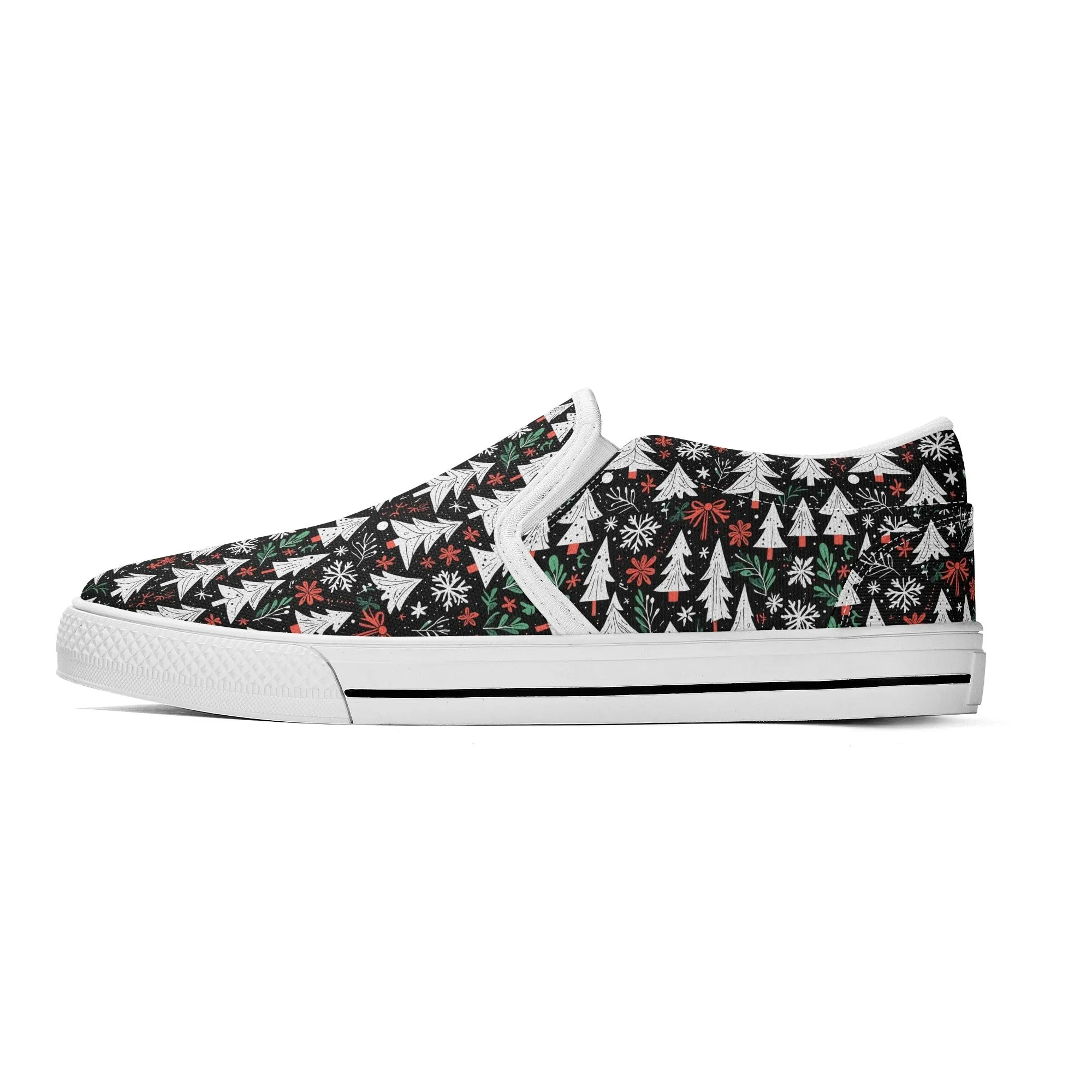 Womens Christmas Tree Rubber Slip On Shoes
