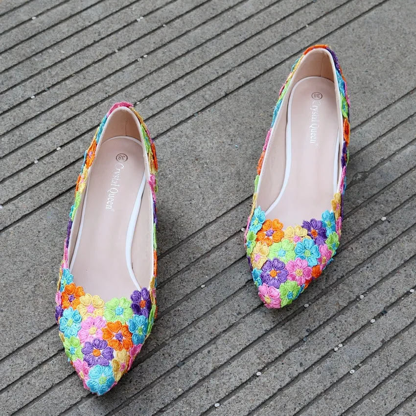 Women's kitten heel lace imitation pearl wedding pumps