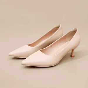 Women's Petite Feet Kitten Heel Pump Shoes ES94