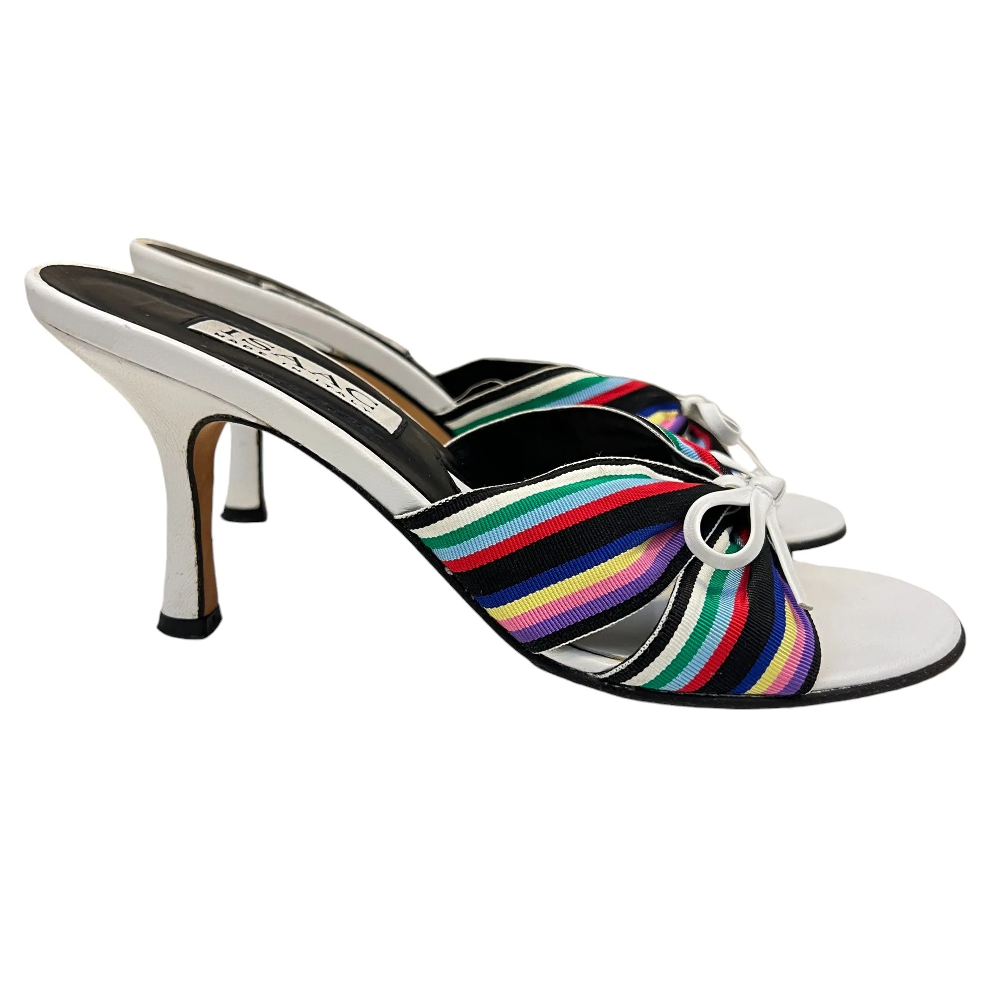 Y2K Rainbow Kitten Heels with Bow Size 7