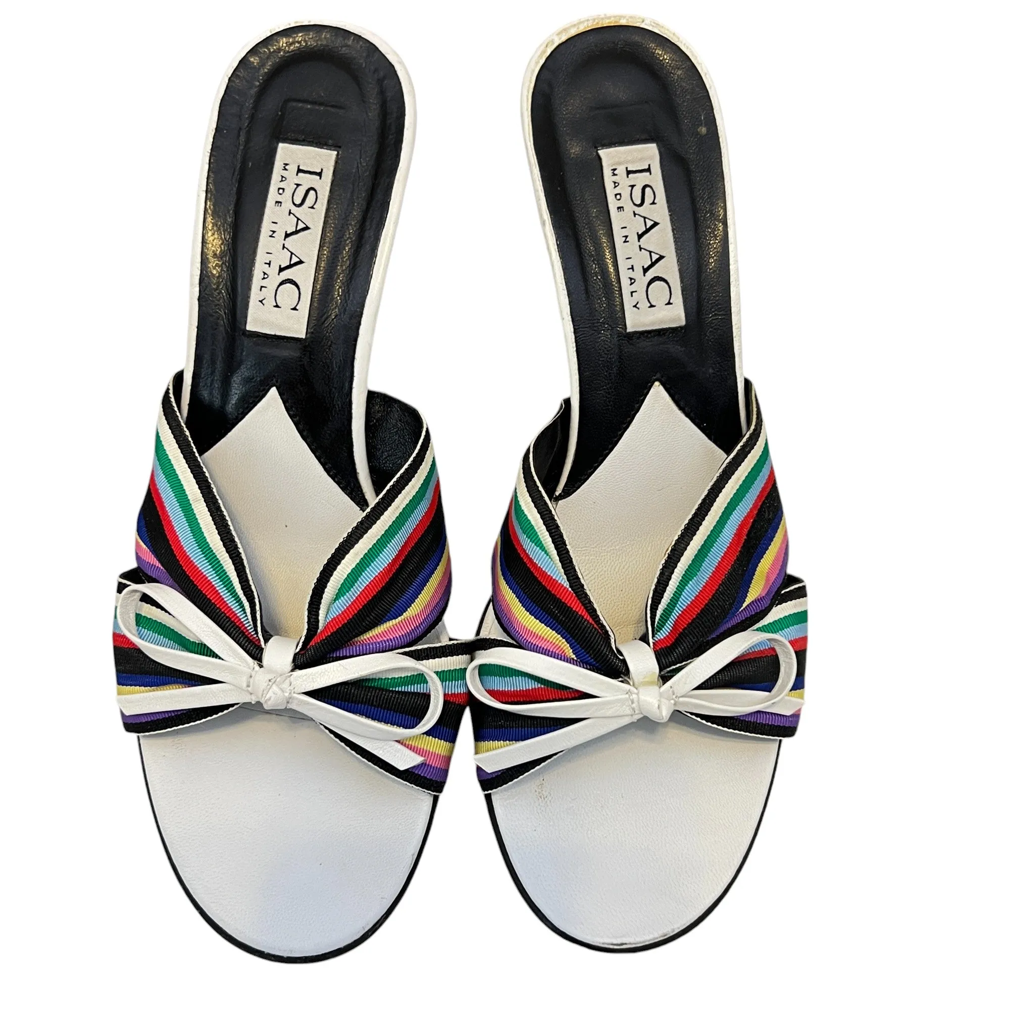 Y2K Rainbow Kitten Heels with Bow Size 7