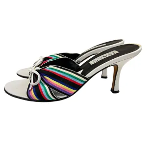 Y2K Rainbow Kitten Heels with Bow Size 7